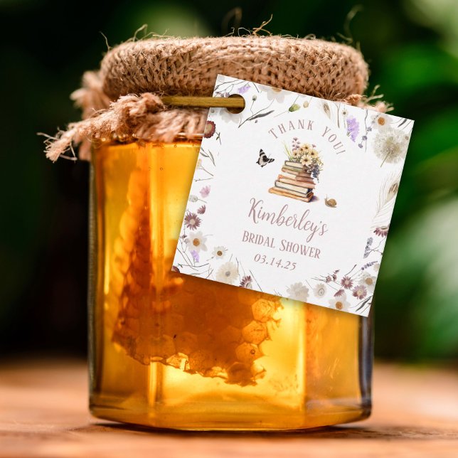 Étiquettes Cadeau Un nouveau Baby shower de chapitre Fleur sauvage d (Créateur téléchargé)