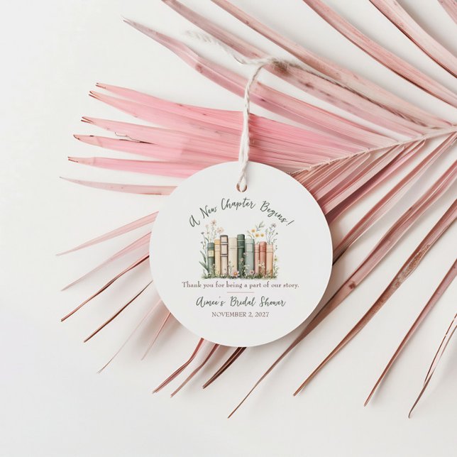 Étiquettes Cadeau Un nouveau chapitre commence ! Cadeau de fête de m (Créateur téléchargé)