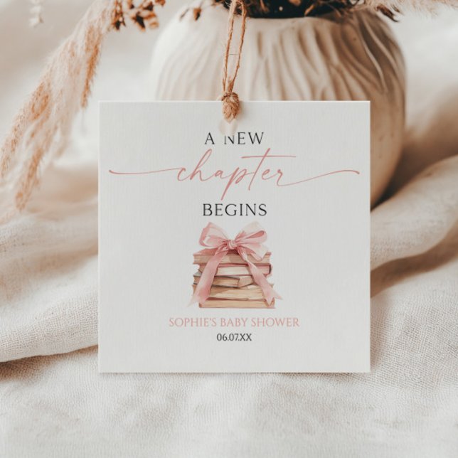Étiquettes Cadeau Un nouveau chapitre commence le Baby shower de liv (Créateur téléchargé)