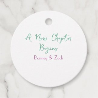 Étiquettes Cadeau un nouveau chapitre commence nom du couple marié v