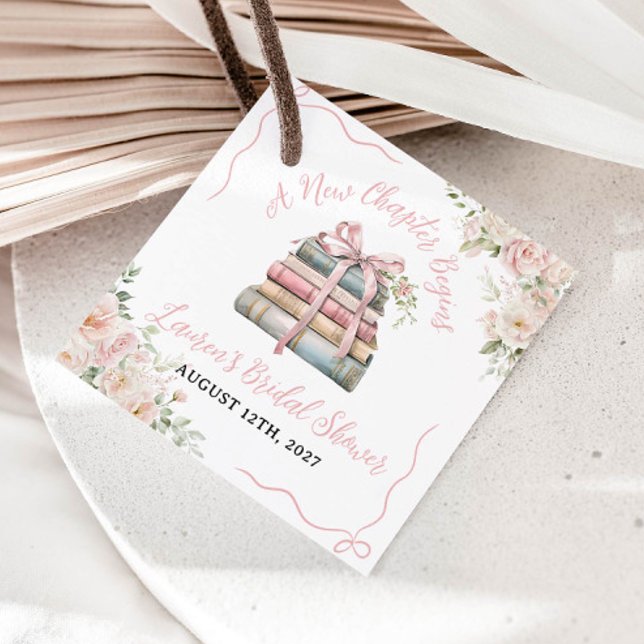 Étiquettes Cadeau Un nouveau chapitre commence Shower de mariage  (Créateur téléchargé)