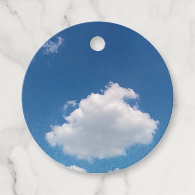 Étiquettes Cadeau Un nuage simple (Devant)