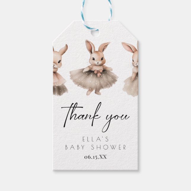 Étiquettes-cadeau Un Petit Baby shower Bunny (Devant)