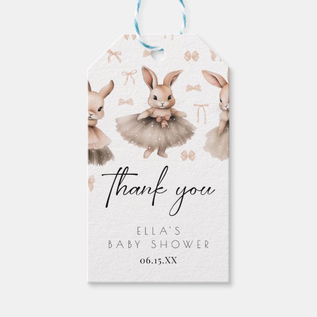 Étiquettes-cadeau Un Petit Baby shower Bunny (Devant)