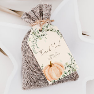 Étiquettes-cadeau Un Petit Baby shower Citrouille Privilégie Le Merc