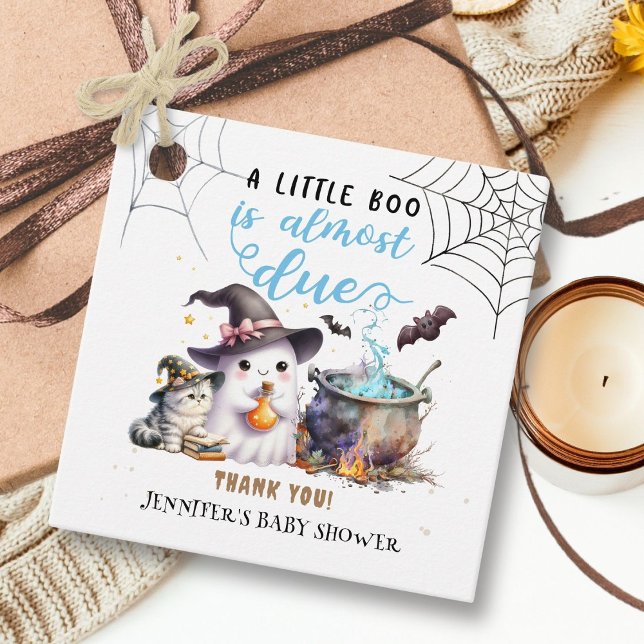 Étiquettes Cadeau Un Petit Boo ! Baby shower d'Halloween Boy Cute (Créateur téléchargé)