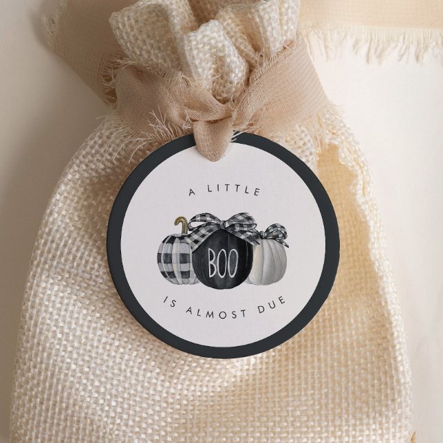 Étiquettes Cadeau Un Petit Boo est presque dû ! Baby shower neutre (Créateur téléchargé)