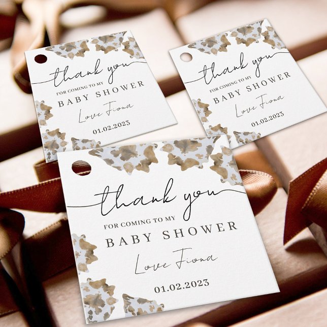 Étiquettes Cadeau Un petit cowboy est sur le chemin (cowboy favor tags)