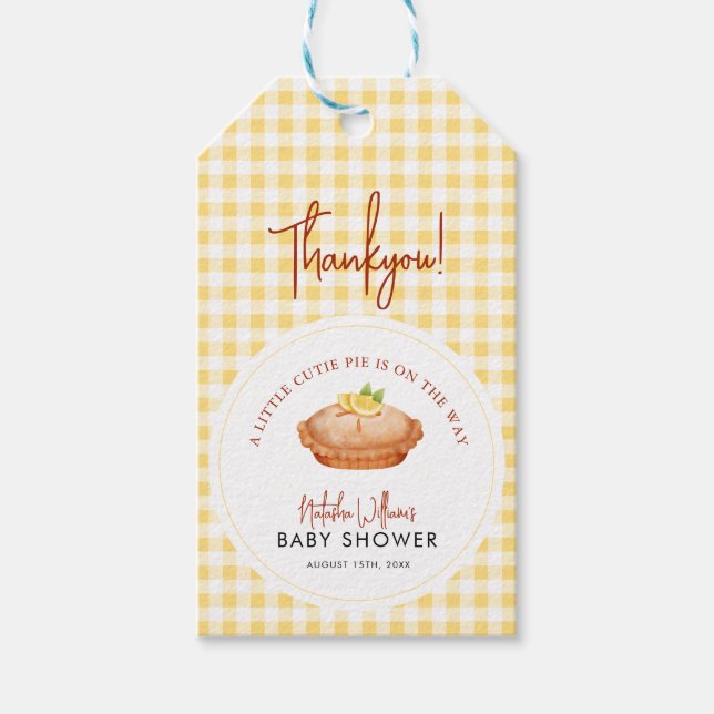 Étiquettes-cadeau Un petit gâteau est en chemin baby shower (Devant)