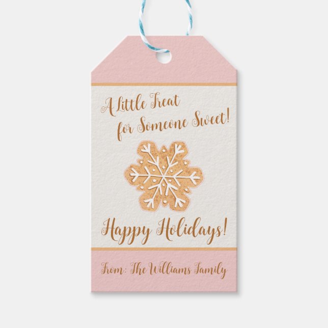 Étiquettes-cadeau Un petit gâteau pour quelqu'un douceur Snowflake C (Devant)