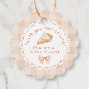 Étiquettes Cadeau Un petit Merci à Baby shower à tarte