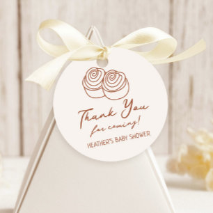 Étiquettes Cadeau Un petit pain dans le Merci de Baby shower de boul