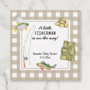 Étiquettes Cadeau Un petit pêcheur est en route Baby Shower