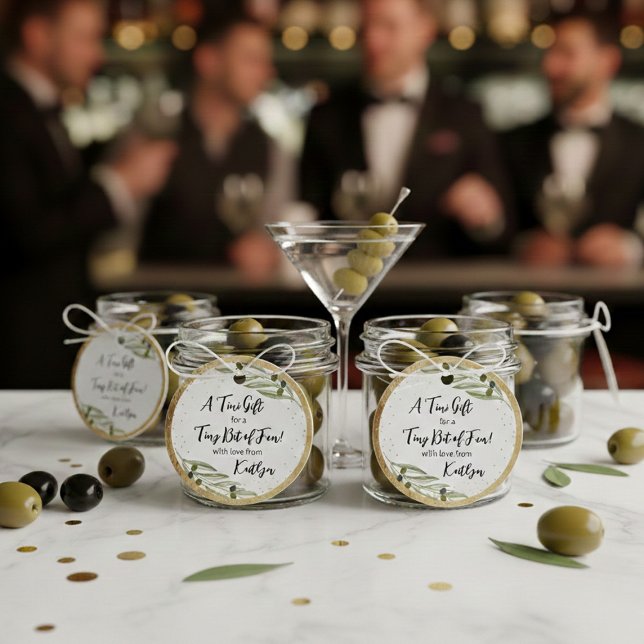 Étiquettes Cadeau Un petit peu de plaisir Soirée Martini (Créateur téléchargé)