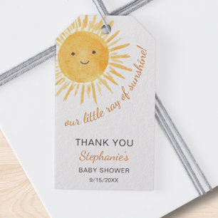 Étiquettes-cadeau Un Petit Rayon De Baby shower Soleil
