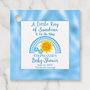 Étiquettes Cadeau Un petit rayon de Sunshine Boy Baby shower