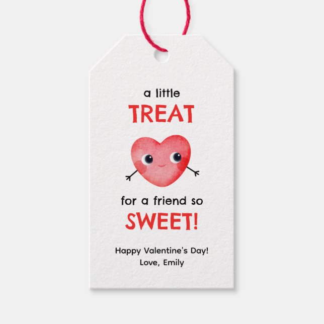 Étiquettes-cadeau Un petit régal pour un ami si gentil petit coeur (Devant)