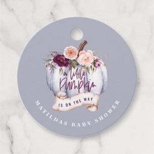 Étiquettes Cadeau Un peu citrouille à la fête du baby shower d'autom