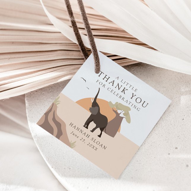 Étiquettes Cadeau Un Peu D'Arachide | Safari Desert Baby shower Boho (Créateur téléchargé)