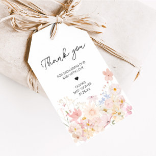 Étiquettes-cadeau Un Peu De Fleur sauvage Est En Chemin Favor Tags
