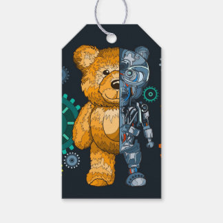 Étiquettes-cadeau Un robot à demi lapin