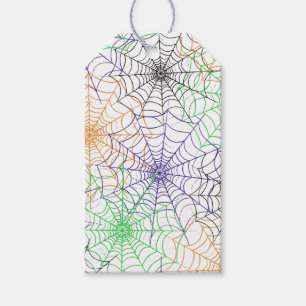 Étiquettes-cadeau Un simple Motif Web d'Halloween Spider