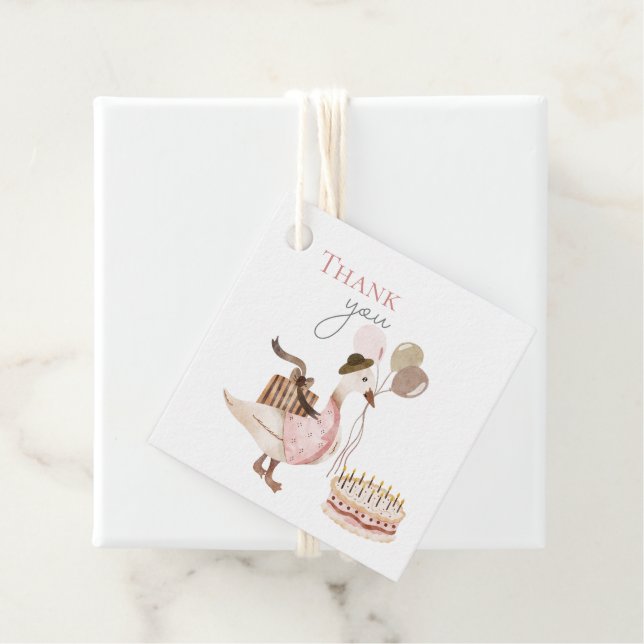 Étiquettes Cadeau Un stupide Merci d'oie d'anniversaire Vintage (En situation)