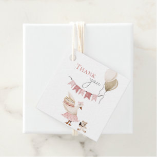 Étiquettes Cadeau Un stupide Merci d'oie d'anniversaire Vintage