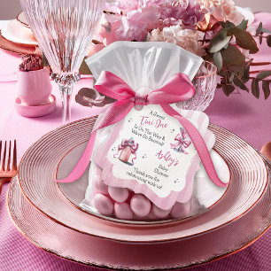 Étiquettes Cadeau Un Tini sucré Un Coquette Rose Baby shower fille