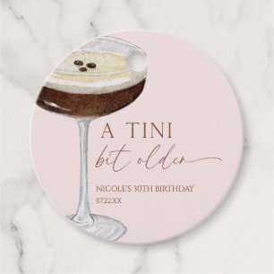 Étiquettes Cadeau Un Tini Un Peu Plus Ancien Expresso Martini Fête d