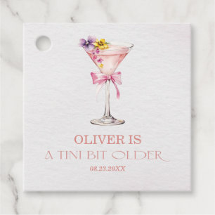 Étiquettes Cadeau Un Tini Un Peu Plus Ancien Martini