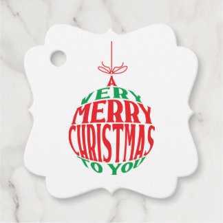 Étiquettes Cadeau Un très joyeux Noël à votre ornement