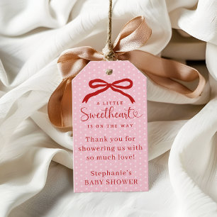 Étiquettes-cadeau Une Baby Shower Saint-Valentin pour une Petite Amo