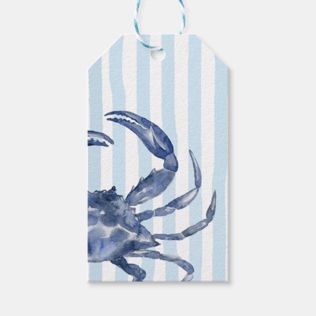Étiquettes-cadeau Une chellabration | Thème du crabe bleu rayé (Devant)