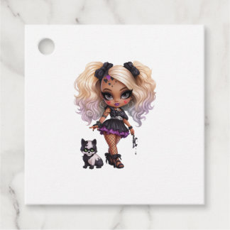 Étiquettes Cadeau Une collection de dessins Halloween pour jolie fil