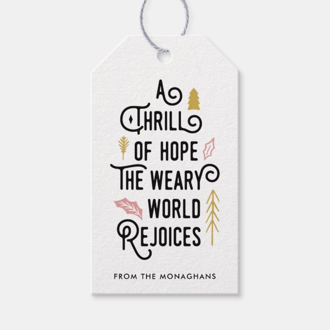 Étiquettes-cadeau Une frisson d'espoir (Devant)