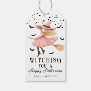 Étiquettes-cadeau Une Heureuse Sorcière Halloween