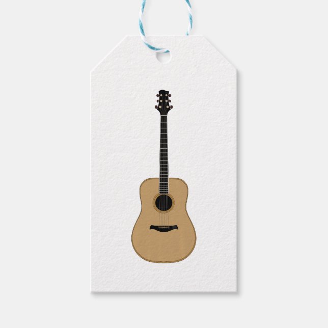 Étiquettes-cadeau Une jolie guitare (Devant)