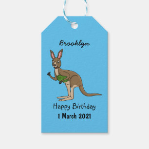 Étiquettes-cadeau Une jolie illustration de kangourou australien