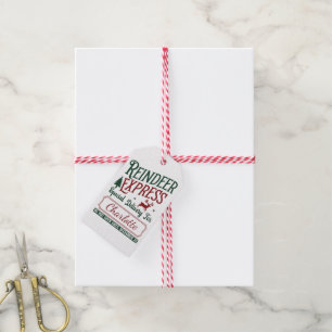 Étiquettes-cadeau Une livraison festive de l'équipe d'Express Reinde