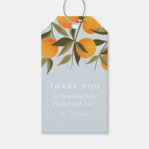 Étiquettes-cadeau Une petite ville est sur le Baby shower Way