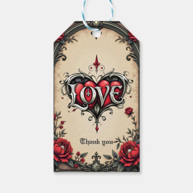 Étiquettes-cadeau Une romance gothique. Un style orné et gothique  (Devant)