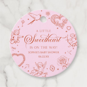 Étiquettes Cadeau Une Saint-Valentin de petite amoureuse Baby Shower