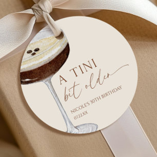 Étiquettes Cadeau Une Tini Bit Older Expresso Martini Enterrement de