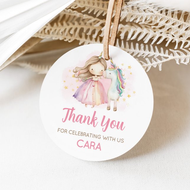 Étiquettes Cadeau Unicorn Magical Day Birthday Party (Unicorn Birthday Party Favor Tags)