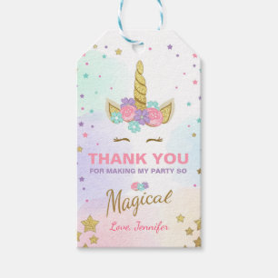 Étiquettes-cadeau Unicorn merci tags Unicorn Magique Anniversaire