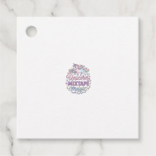 Étiquettes Cadeau Unicorn Mixtape Magie Autocollant et Chemise Adora