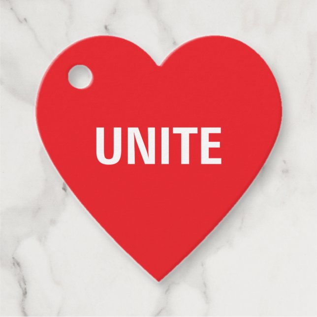 Étiquettes Cadeau Unir la démocratie politique (Devant)