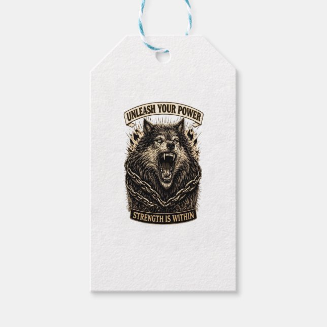 Étiquettes-cadeau Unleash Your Power — Strength Is Within (Devant)