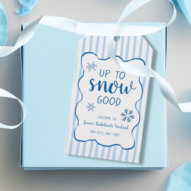 Étiquettes-cadeau Up To Snow Good Winter Snowflake Bachelorette  (Up To Snow Good Winter Snowflake Bachelorette Gift Tags)